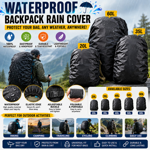 Waterproof backpack rain cover - waterproof,